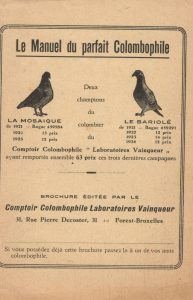 Le manuel du parfait colombophile. (1925)